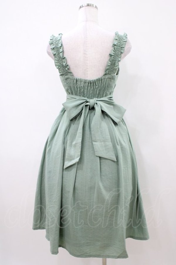 画像2: Fi.n.t / 肩ひもシャーリングロングワンピース Free GREEN H-26-04-10-1044-CA-OP-NS-ZH (2)