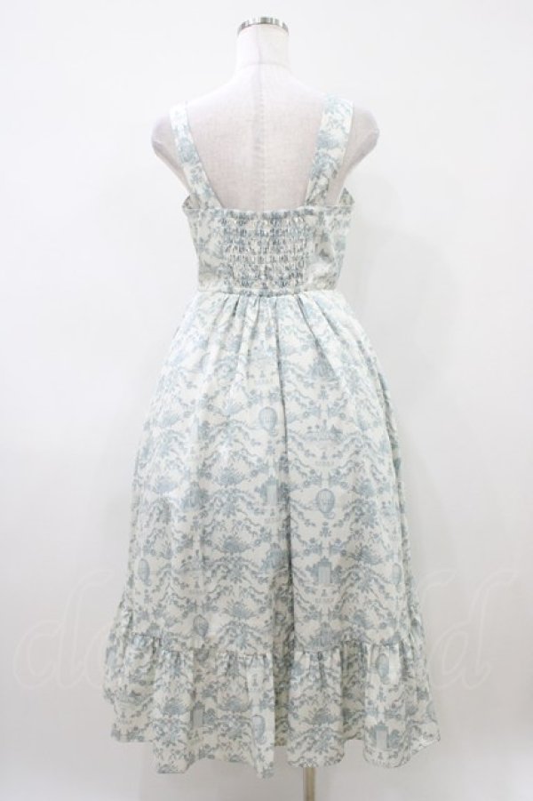 画像2: m petit by misako / MSKトワルドジュイジャンパースカート M オフ/ブルー H-26-04-10-1045-LO-SK-NS-ZH (2)