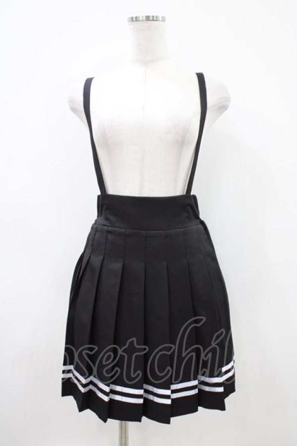 画像1: MA*RS / サスペンダープリーツスカート Free ブラック H-26-04-10-1046-EL-SK-NS-ZH (1)