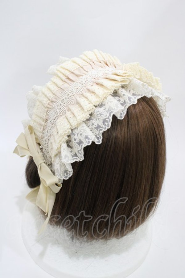 画像2: Hoshibako Works / リリアンヌ姉妹ヘッドドレス  生成り H-26-04-10-1005-LO-AC-NS-ZH (2)