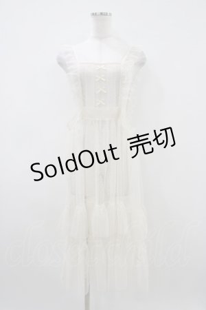 画像: m petit by misako / TT*AOKドットリボンエプロン M 生成り H-26-04-10-1052-LO-OP-NS-ZH