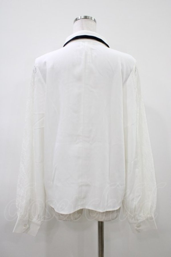 画像2: Favorite / レース切替ブラウス M オフ H-26-04-10-1053-LO-BL-NS-ZH (2)