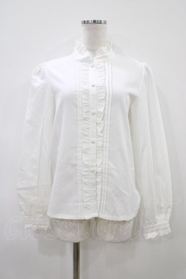 画像1: Favorite / スタンドカラーブラウス M オフ H-26-04-10-1055-LO-BL-NS-ZH (1)