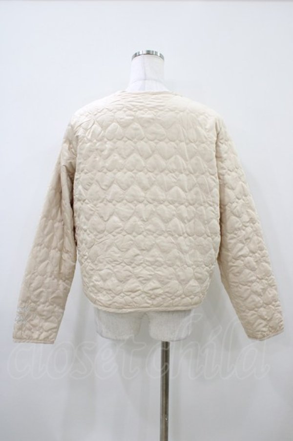 画像2: m petit by misako / シナモンタフタハートキルトJK L アイボリー H-26-04-10-1061-LO-JA-NS-ZH (2)