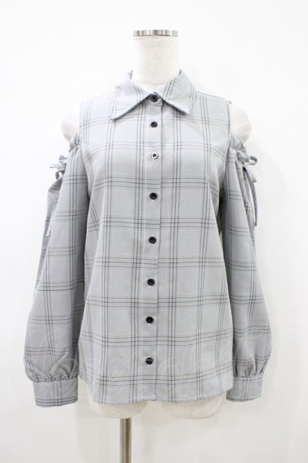 画像1: MA*RS / チェックブラウス Free ブラック H-26-04-10-1066-EL-BL-NS-ZH (1)