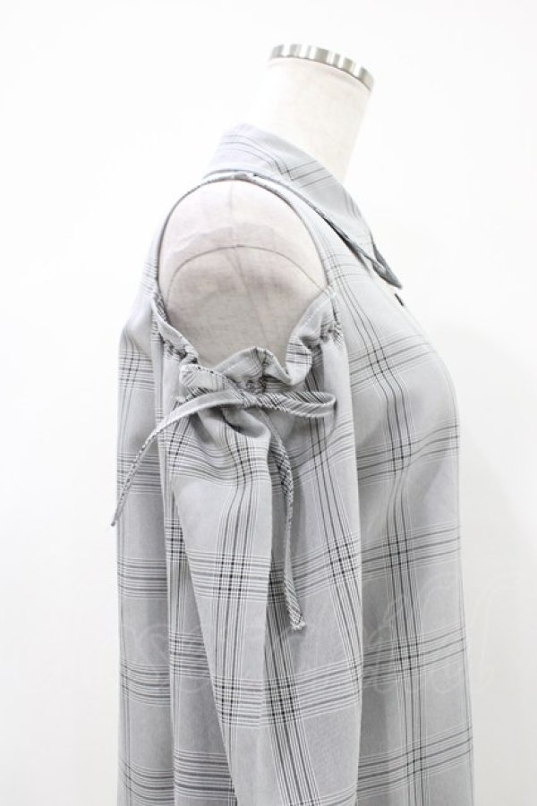 画像3: MA*RS / チェックブラウス Free ブラック H-26-04-10-1066-EL-BL-NS-ZH (3)