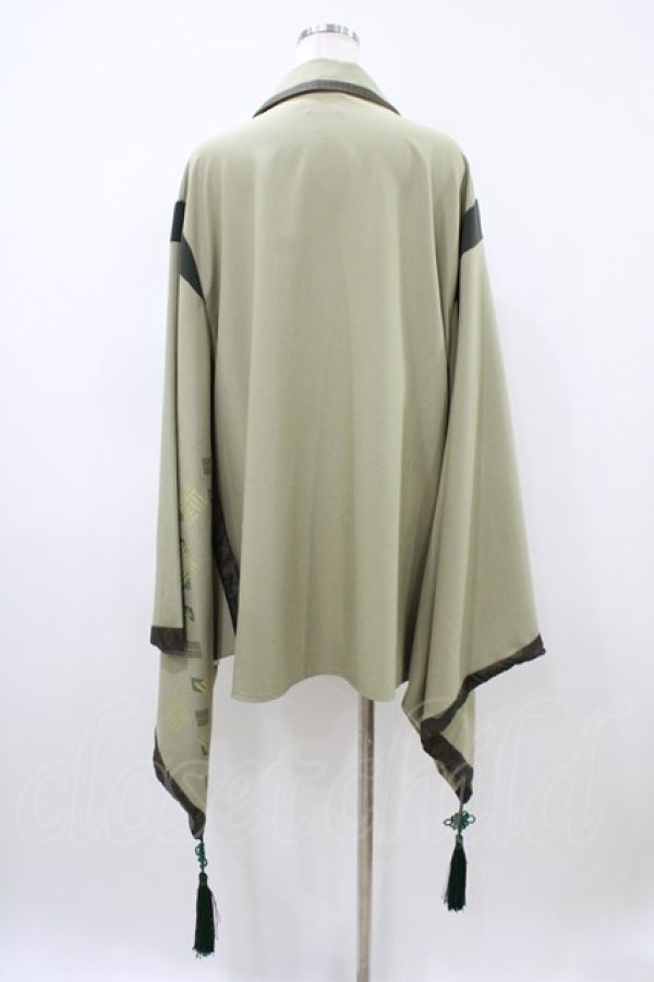 画像2: Favorite / 和袖ブラウス M カーキ H-26-04-10-1067-LO-BL-NS-ZH (2)