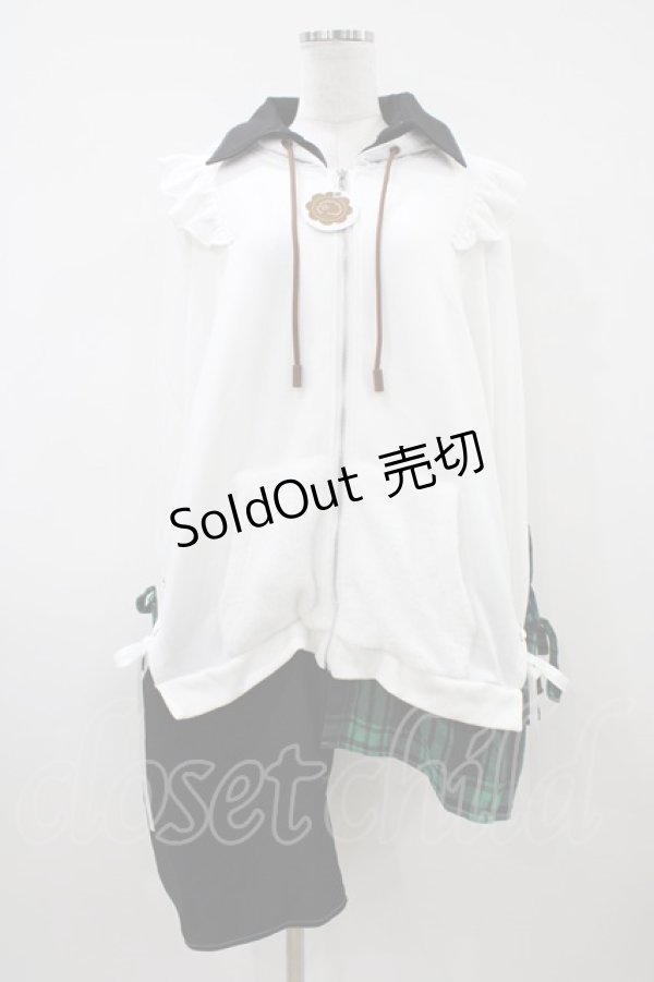 画像1: Favorite / レイヤード風パーカー Free オフ/グリーン H-26-04-10-1068-LO-TO-NS-ZH (1)