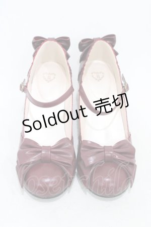 画像: BABY,THE STARS SHINE BRIGHT / アンティークリボンシューズ L ボルドー H-26-04-10-1008-BA-SH-NS-ZH