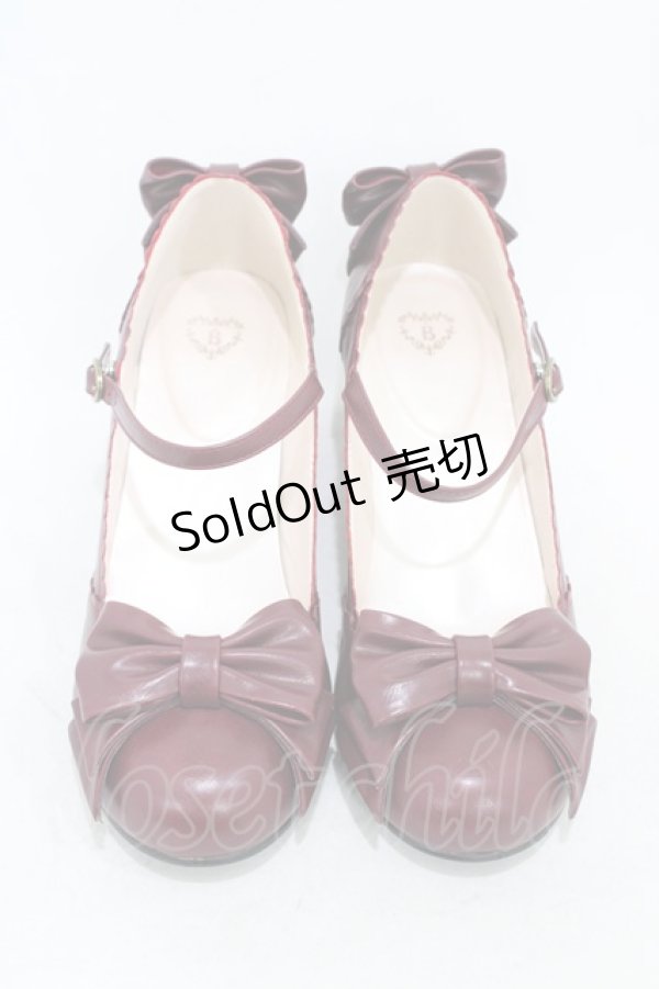 画像1: BABY,THE STARS SHINE BRIGHT / アンティークリボンシューズ L ボルドー H-26-04-10-1008-BA-SH-NS-ZH (1)