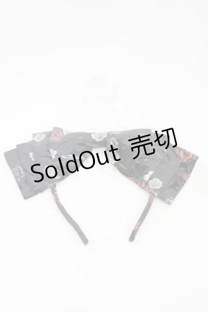 画像: Royal Princess Alice / Dark Alice Tea Party・まくらくらまコラボカチューシャ  ブラック H-26-04-10-1009-LO-AC-NS-ZH