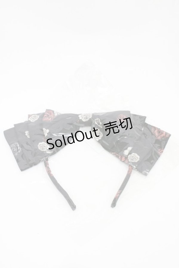 画像1: Royal Princess Alice / Dark Alice Tea Party・まくらくらまコラボカチューシャ  ブラック H-26-04-10-1009-LO-AC-NS-ZH (1)