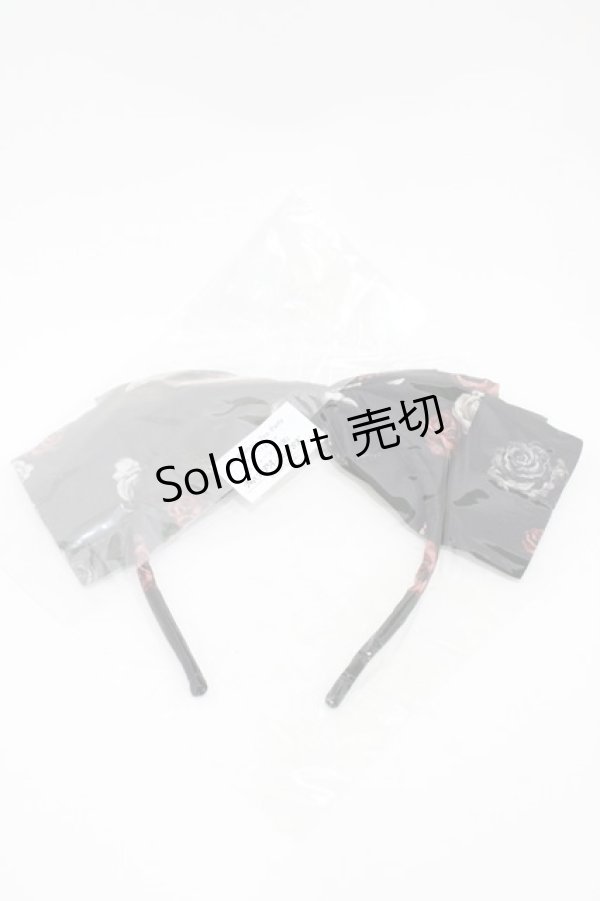 画像2: Royal Princess Alice / Dark Alice Tea Party・まくらくらまコラボカチューシャ  ブラック H-26-04-10-1009-LO-AC-NS-ZH (2)