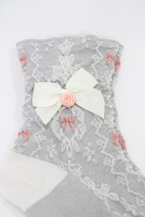 画像2: m petit by misako / AMCSNIフロートリボン  グレー H-26-04-10-1011-LO-ZA-NS-ZH (2)