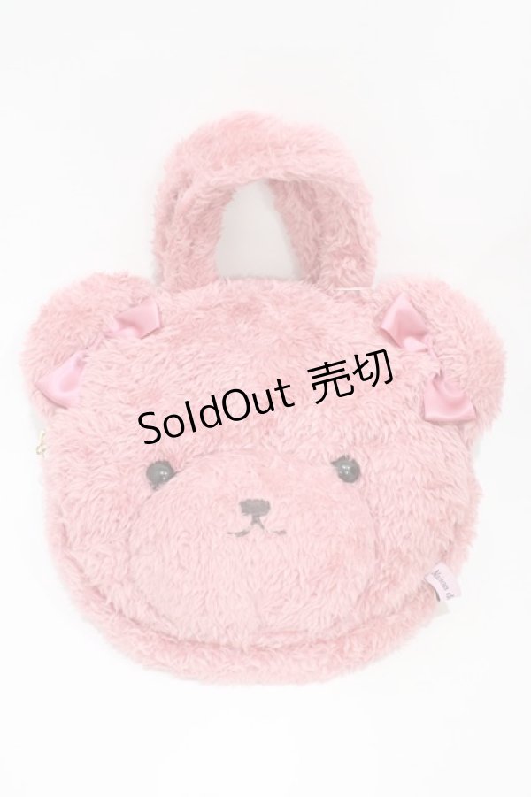 画像3: Maison de FLEUR / ピンくまニアトートバッグ  ピンク H-26-04-10-1015-LO-BG-NS-ZH (3)