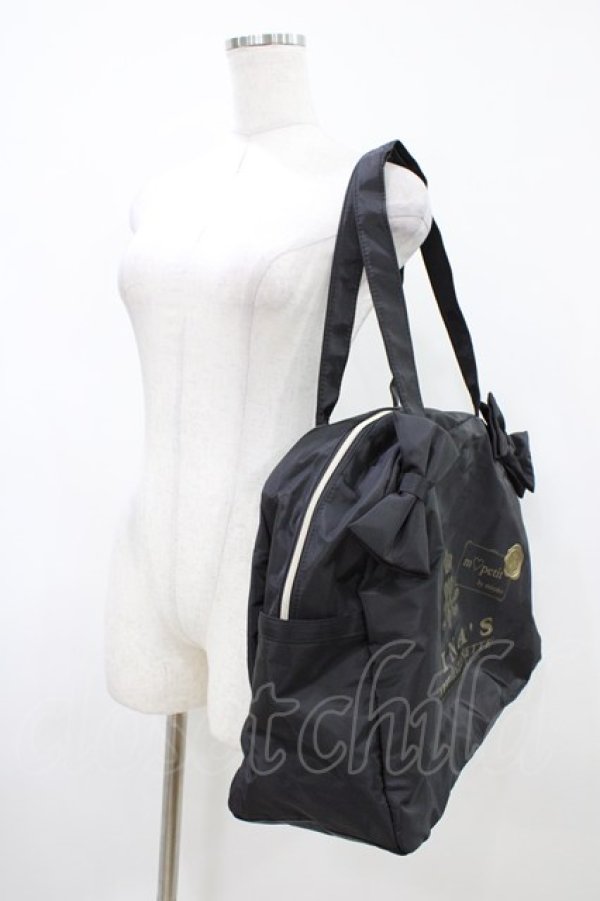 画像2: m petit by misako / NINA’Sコラボ ボストンバッグ  ブラック H-26-04-10-1019-LO-BG-NS-ZH (2)
