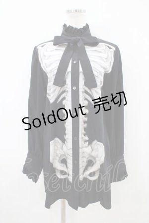 画像: Royal Princess Alice / Madhatter's Tea Party ・まくら くらまコラボ スケルトンブラウス Free ブラック H-26-04-10-1022-LO-BL-NS-ZH