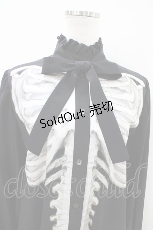 画像4: Royal Princess Alice / Madhatter's Tea Party ・まくら くらまコラボ スケルトンブラウス Free ブラック H-26-04-10-1022-LO-BL-NS-ZH (4)