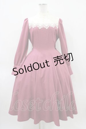 画像: Innocent World / エヴァワンピース M ローズレッド×生成/Rose Red×Beige H-26-04-10-1024-IW-OP-NS-ZH