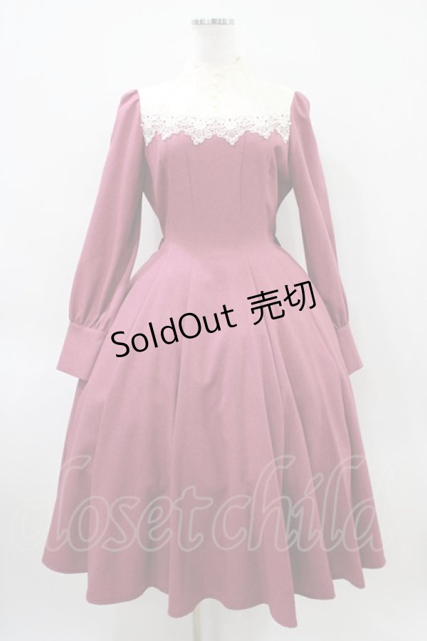 画像1: Innocent World / エヴァワンピース M ローズレッド×生成/Rose Red×Beige H-26-04-10-1024-IW-OP-NS-ZH (1)