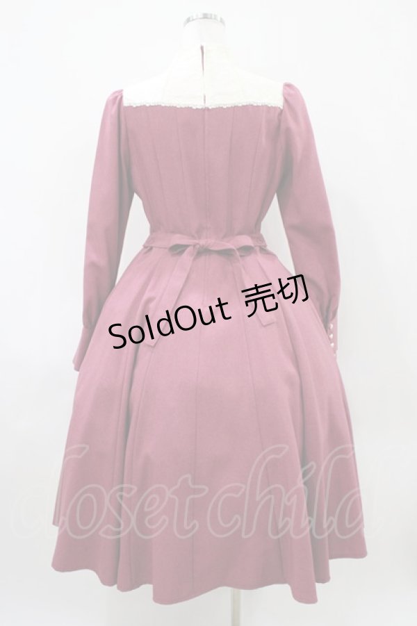 画像2: Innocent World / エヴァワンピース M ローズレッド×生成/Rose Red×Beige H-26-04-10-1024-IW-OP-NS-ZH (2)