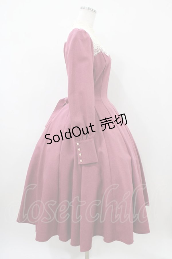 画像3: Innocent World / エヴァワンピース M ローズレッド×生成/Rose Red×Beige H-26-04-10-1024-IW-OP-NS-ZH (3)