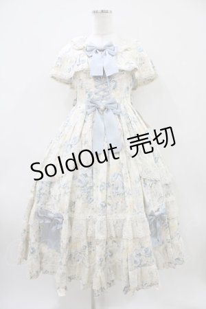 画像: metamorphose / ロザリーケープ付きジャンパースカート サイズ1 パウダーブルー H-26-04-10-1026-ME-OP-NS-ZH