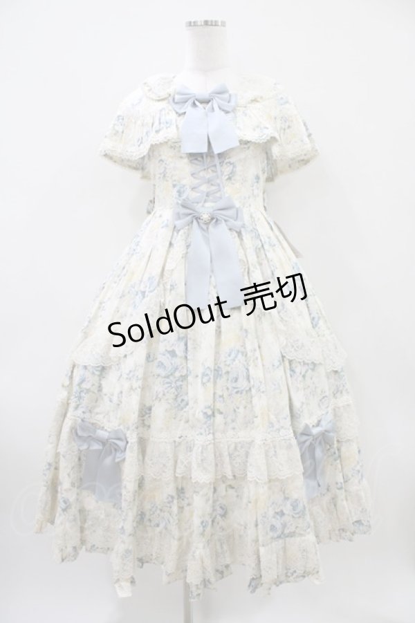 画像1: metamorphose / ロザリーケープ付きジャンパースカート サイズ1 パウダーブルー H-26-04-10-1026-ME-OP-NS-ZH (1)