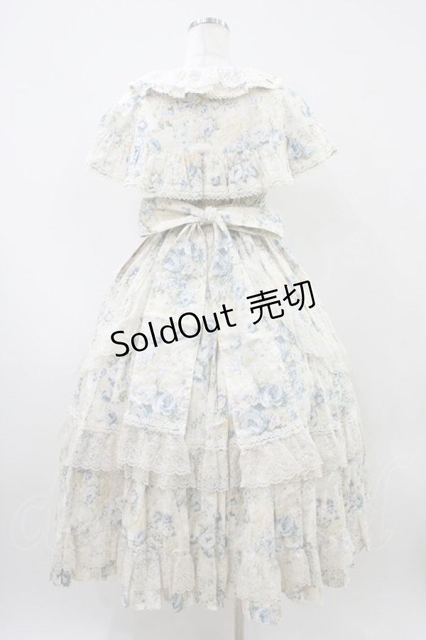 画像2: metamorphose / ロザリーケープ付きジャンパースカート サイズ1 パウダーブルー H-26-04-10-1026-ME-OP-NS-ZH (2)