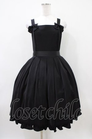 画像: LIEF / ノーブルシフォンバッスルジャンパースカート M ブラック H-26-04-10-1027-LO-OP-NS-ZH