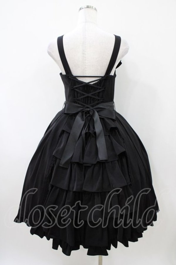 画像2: LIEF / ノーブルシフォンバッスルジャンパースカート M ブラック H-26-04-10-1027-LO-OP-NS-ZH (2)