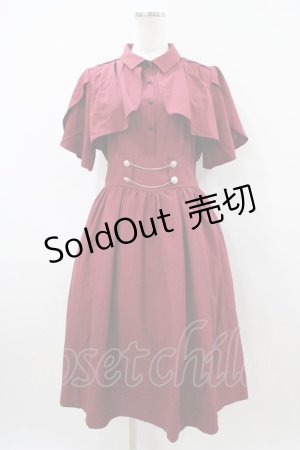 画像: axes femme / チェーン付ハイウエストワンピース Free レッド H-26-04-10-1030-AX-OP-NS-ZH