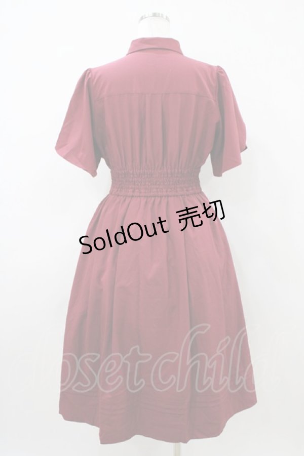 画像2: axes femme / チェーン付ハイウエストワンピース Free レッド H-26-04-10-1030-AX-OP-NS-ZH (2)