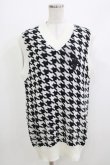 画像1: NieR Clothing / ニットベスト  千鳥柄（白×黒） H-26-04-10-053-PU-TO-KB-ZH (1)