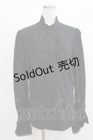 画像: Moi-meme-Moitie / 3段フリルブラウス  ブラック H-26-04-10-055-MO-BL-KB-ZH