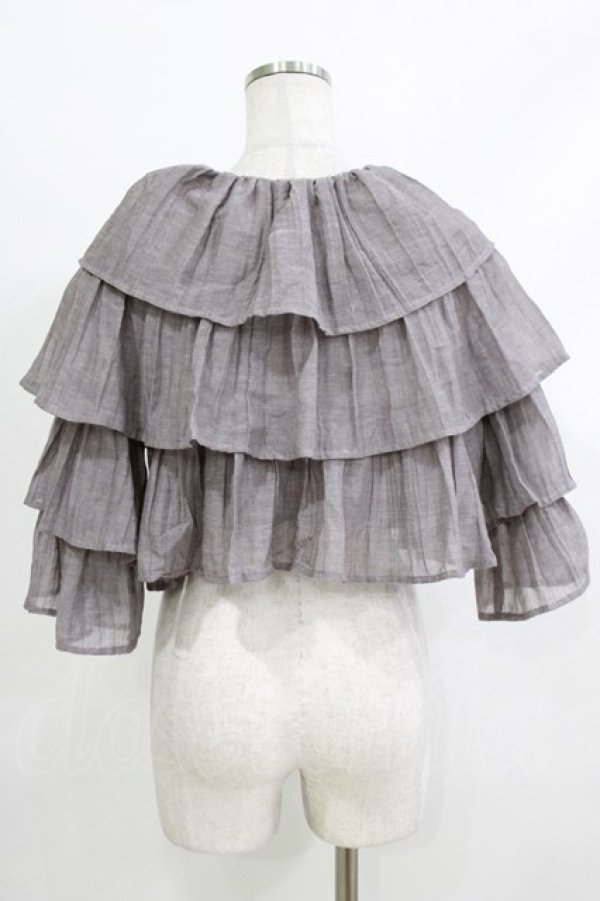 画像3: merry jenny / フリルボレロ  グレー H-26-04-10-056-LO-TO-KB-ZH (3)