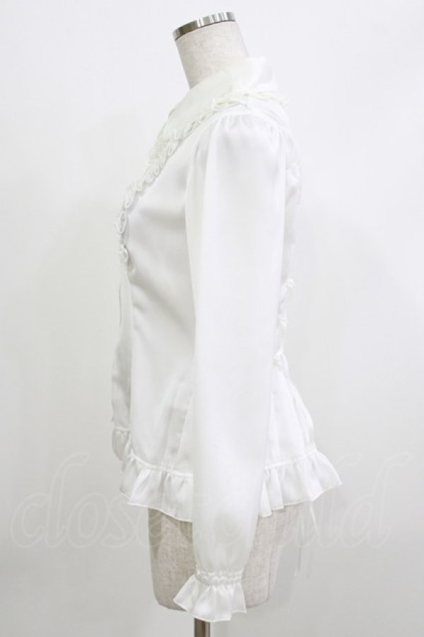 画像2: ATELIER PIERROT / ヨーク切替ブラウス  ホワイト H-26-04-10-058-EL-BL-KB-ZH (2)