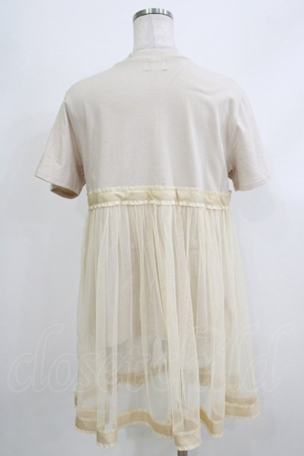 画像3: merry jenny / チュールレイヤードTシャツ  ベージュ H-26-04-10-062-LO-TO-KB-ZH (3)