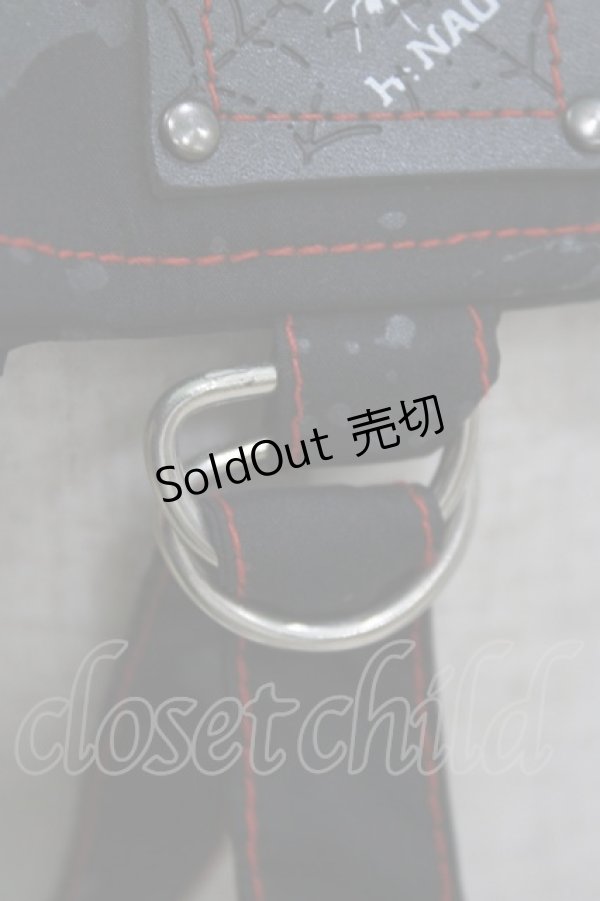 画像3: HN+nois / ウエストポーチ  黒×赤 H-26-04-10-070-HN-BG-AK-ZH (3)