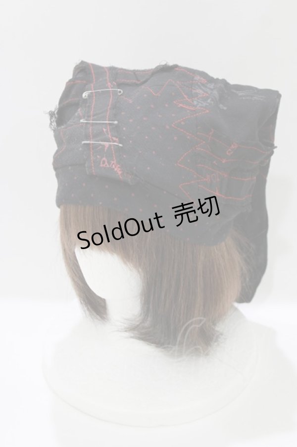 画像1: h.NAOTO / うさ耳カスタム帽子  黒 H-26-04-10-076-HN-AC-AK-ZH (1)