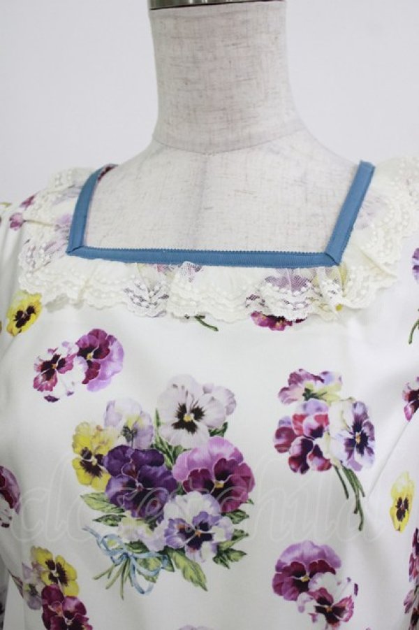 画像4: Melody BasKet / パンジースカーフワンピース  アイボリー H-26-04-10-007-LO-OP-KB-ZH (4)