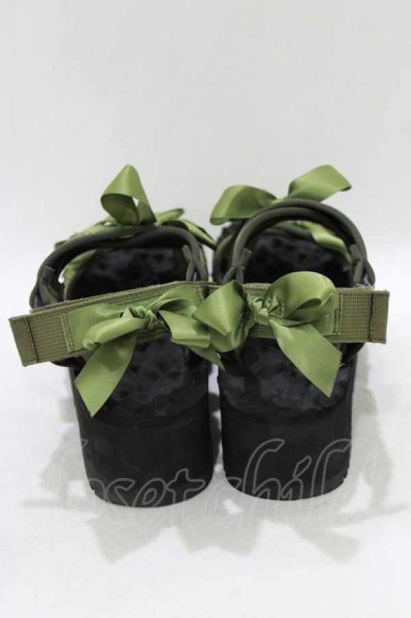 画像3: merry jenny / クロスリボンベルクロサンダル M カーキ H-26-04-10-077-LO-SH-KB-ZH (3)