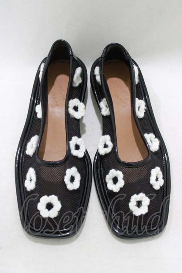 画像1: merry jenny / おはなさいたメッシュシューズ L ブラック H-26-04-10-079-LO-SH-KB-ZH (1)