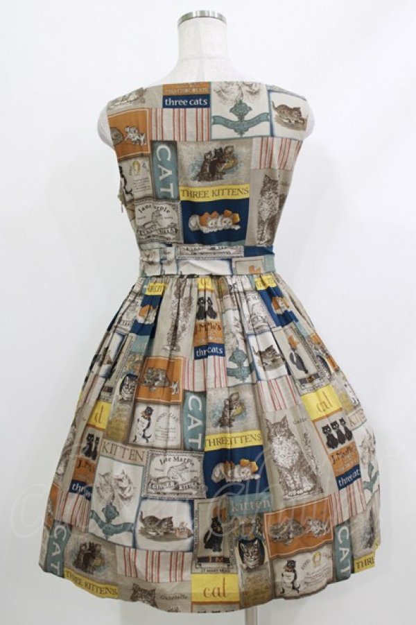 画像3: Jane Marple / Old Catポスタースクエアドレス  ネイビー H-26-04-10-001-JM-OP-KB-ZH (3)