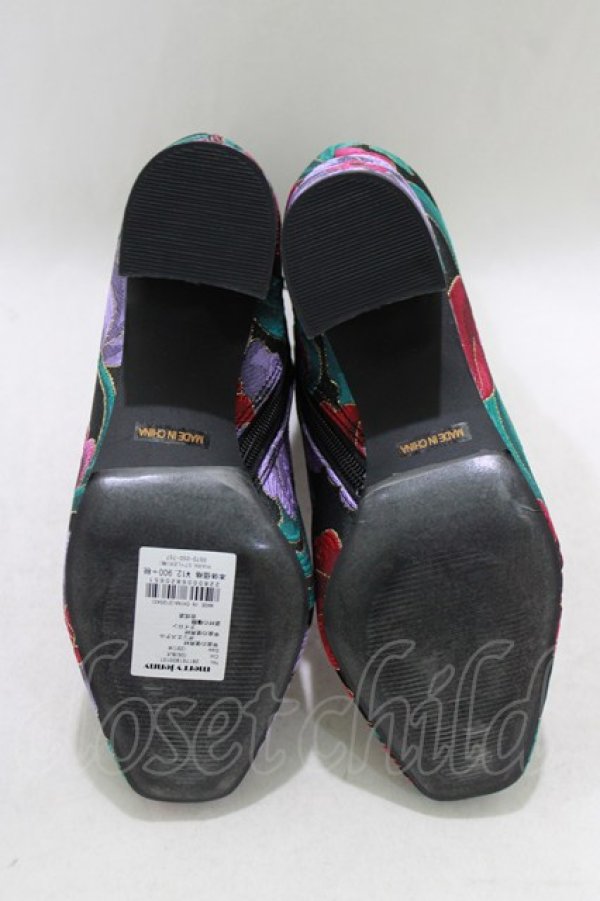 画像4: merry jenny / ジャガードショートブーツ M ブラック H-26-04-10-081-LO-SH-KB-ZH (4)