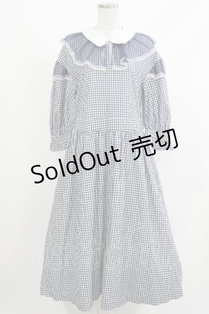 画像: Candy Stripper / GINGHAM TULLEワンピース  ネイビー H-26-04-10-017-PU-OP-KB-ZH