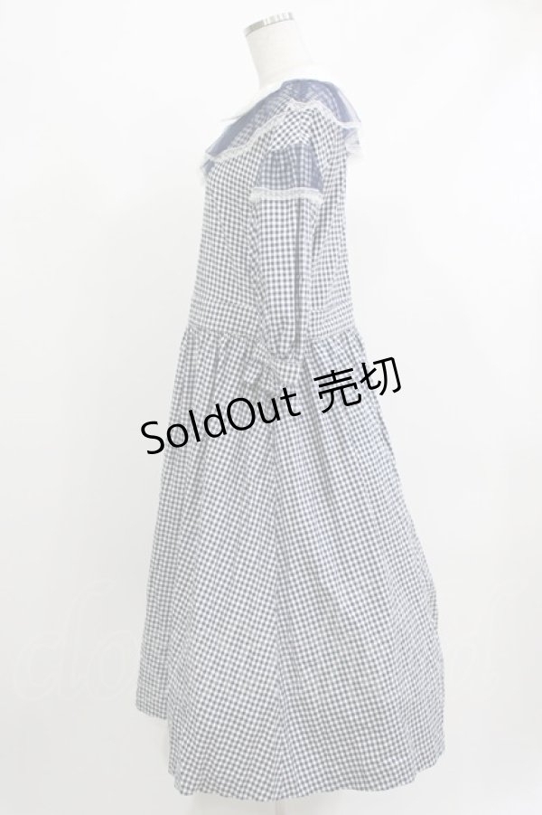画像2: Candy Stripper / GINGHAM TULLEワンピース  ネイビー H-26-04-10-017-PU-OP-KB-ZH (2)
