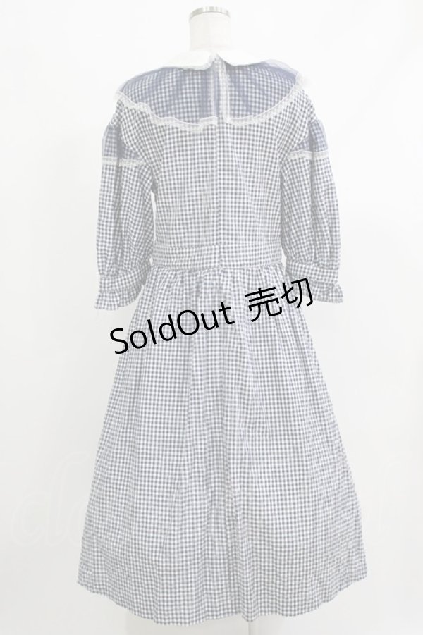画像3: Candy Stripper / GINGHAM TULLEワンピース  ネイビー H-26-04-10-017-PU-OP-KB-ZH (3)