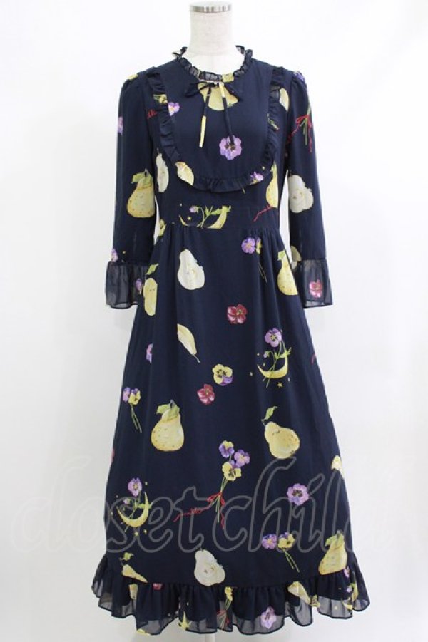 画像1: MILK / ベルベットムーンロングドレス  ナイトブルー H-26-04-10-018-ML-OP-KB-ZH (1)