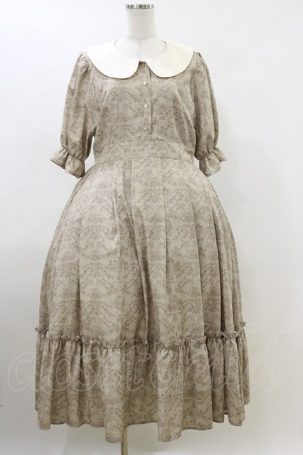 画像1: m petit by misako / NINA’Sコラボトワルドジュイワンピース L ベージュ H-26-04-11-046-LO-OP-NS-ZH (1)